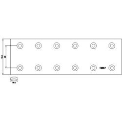 Brzd. obloženie bubnovej brzdy TEXTAR 15817