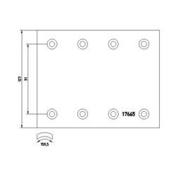 Brzd. obloženie bubnovej brzdy TEXTAR 17665