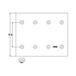 Brzd. obloženie bubnovej brzdy TEXTAR 19901