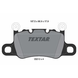 Sada brzdových platničiek kotúčovej brzdy TEXTAR 2551205