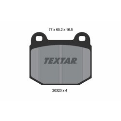 Sada brzdových platničiek kotúčovej brzdy TEXTAR 2032303