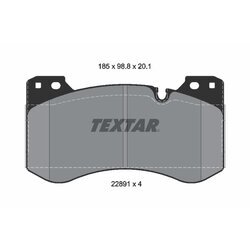 Sada brzdových platničiek kotúčovej brzdy TEXTAR 2289101