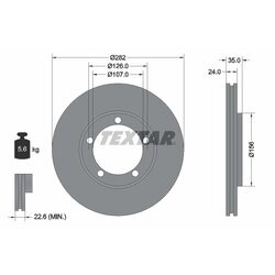 Brzdový kotúč TEXTAR 92039600