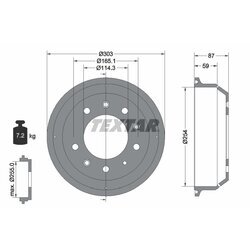 Brzdový bubon TEXTAR 94028600