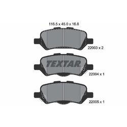 Sada brzdových platničiek kotúčovej brzdy TEXTAR 2200301