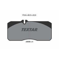 Sada brzdových platničiek kotúčovej brzdy TEXTAR 2905503 - obr. 1