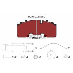 Sada brzdových platničiek kotúčovej brzdy TEXTAR 2930601 - obr. 1