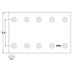 Brzd. obloženie bubnovej brzdy TEXTAR 17796