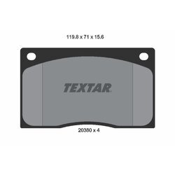Sada brzdových platničiek kotúčovej brzdy TEXTAR 2038001