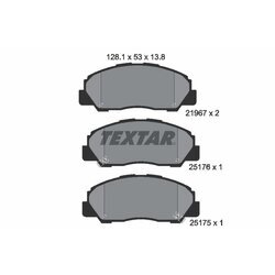 Sada brzdových platničiek kotúčovej brzdy TEXTAR 2196701