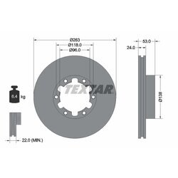 Brzdový kotúč TEXTAR 93191900