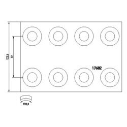Brzd. obloženie bubnovej brzdy TEXTAR 17682