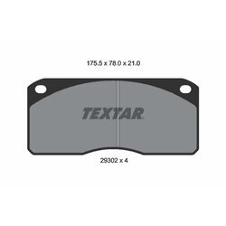 Sada brzdových platničiek kotúčovej brzdy TEXTAR 2930201 - obr. 1
