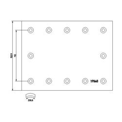 Brzd. obloženie bubnovej brzdy TEXTAR 19560
