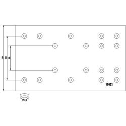 Brzd. obloženie bubnovej brzdy TEXTAR 19621