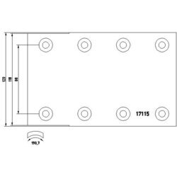 Brzd. obloženie bubnovej brzdy TEXTAR 17115
