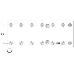 Brzd. obloženie bubnovej brzdy TEXTAR 17350