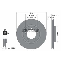 Brzdový kotúč TEXTAR 92110600