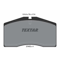 Sada brzdových platničiek kotúčovej brzdy TEXTAR 2140201