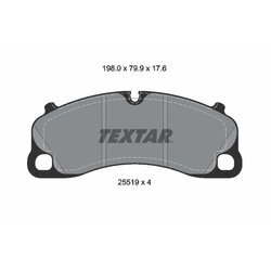 Sada brzdových platničiek kotúčovej brzdy TEXTAR 2551901