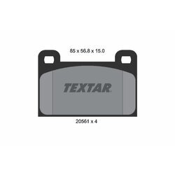Sada brzdových platničiek kotúčovej brzdy TEXTAR 2056101