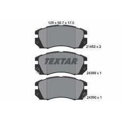 Sada brzdových platničiek kotúčovej brzdy TEXTAR 2148202