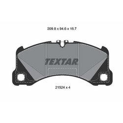 Sada brzdových platničiek kotúčovej brzdy TEXTAR 2152401