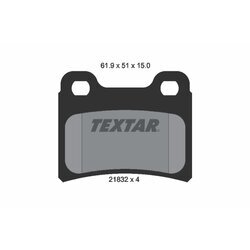 Sada brzdových platničiek kotúčovej brzdy TEXTAR 2183201