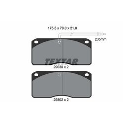 Sada brzdových platničiek kotúčovej brzdy TEXTAR 2903902 - obr. 1