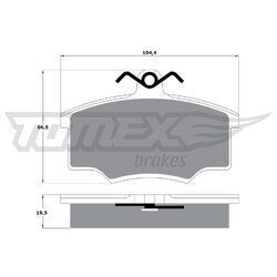 Sada brzdových platničiek kotúčovej brzdy TOMEX Brakes TX 10-59