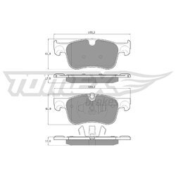 Sada brzdových platničiek kotúčovej brzdy TOMEX Brakes TX 18-35