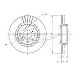 Brzdový kotúč TOMEX Brakes TX 70-15