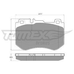 Sada brzdových platničiek kotúčovej brzdy TOMEX Brakes TX 18-51