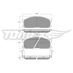 Sada brzdových platničiek kotúčovej brzdy TOMEX Brakes TX 11-17