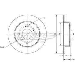 Brzdový kotúč TOMEX Brakes TX 70-77
