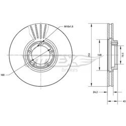 Brzdový kotúč TOMEX Brakes TX 70-87