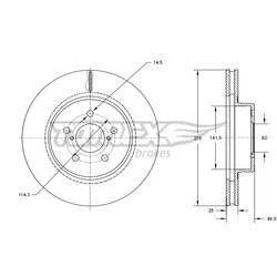 Brzdový kotúč TOMEX Brakes TX 71-95