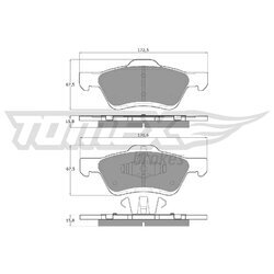 Sada brzdových platničiek kotúčovej brzdy TOMEX Brakes TX 18-94