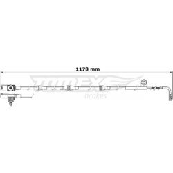 Výstražný kontakt opotrebenia brzdového obloženia TOMEX Brakes TX 31-32