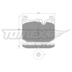 Sada brzdových platničiek kotúčovej brzdy TOMEX Brakes TX 18-481