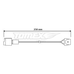 Výstražný kontakt opotrebenia brzdového obloženia TOMEX Brakes TX 30-84