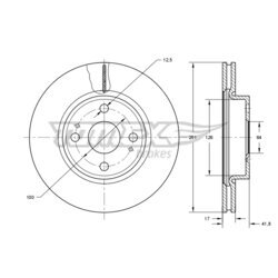 Brzdový kotúč TOMEX Brakes TX 73-87