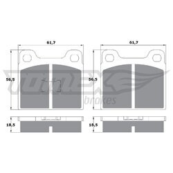 Sada brzdových platničiek kotúčovej brzdy TOMEX Brakes TX 10-161