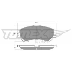 Sada brzdových platničiek kotúčovej brzdy TOMEX Brakes TX 15-971