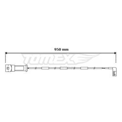 Výstražný kontakt opotrebenia brzdového obloženia TOMEX Brakes TX 31-06