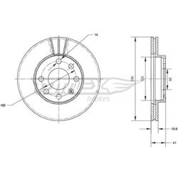 Brzdový kotúč TOMEX Brakes TX 70-08