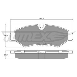 Sada brzdových platničiek kotúčovej brzdy TOMEX Brakes TX 19-51