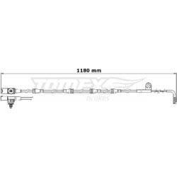 Výstražný kontakt opotrebenia brzdového obloženia TOMEX Brakes TX 31-33