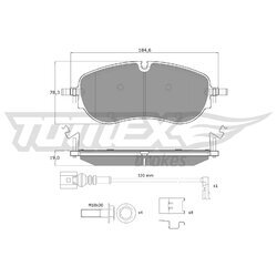 Sada brzdových platničiek kotúčovej brzdy TOMEX Brakes TX 60-00