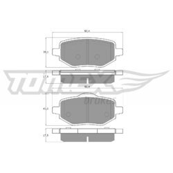 Sada brzdových platničiek kotúčovej brzdy TOMEX Brakes TX 60-02